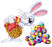 Gif animé Pâques lapin oeuf